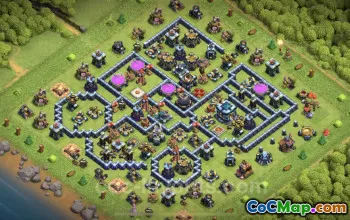 Best Anti 3 Stars TH13 Base - Clash of Clans Defense #25866