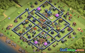 Best Anti 3 Stars TH13 Base Link | Clash of Clans Defense #21409