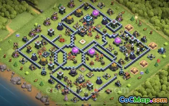 Best Anti 3 Stars TH13 Base with Link - Clash of Clans #25828