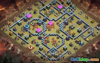 Best Anti 3 Stars TH13 War Base - Hybrid Link 2025 #26821