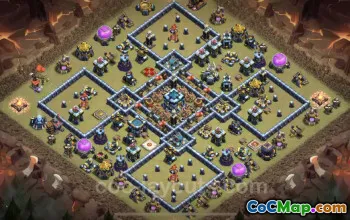 Best Anti 3 Stars TH13 War Base Link - Clash of Clans #21312
