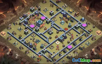 Best Anti 3 Stars TH13 War Base with Link - Clash of Clans #25726
