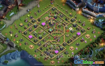 Best Anti 3 Stars TH14 Base - Clash of Clans Defense #26006