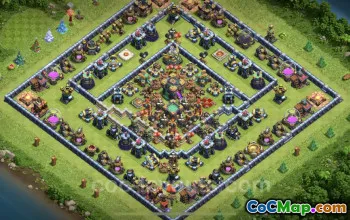 Best Anti 3 Stars TH14 Base - Hybrid Defense & Links #21683