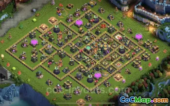 Best Anti 3 Stars TH14 Base with Link - Clash of Clans #26110