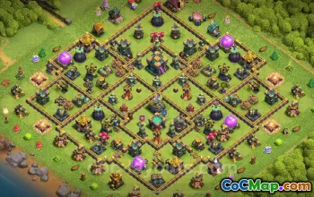Best Anti 3 Stars TH14 Hybrid Base 2025 #55429