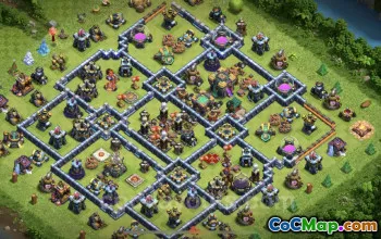 Best Anti 3 Stars TH14 Hybrid Base Copy with Link #21591