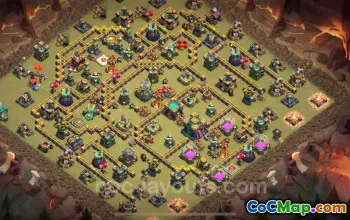 Best Anti 3 Stars TH14 War Base - Clash of Clans Link #21526