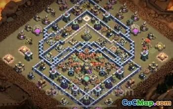 Best Anti 3 Stars TH14 War Base - Clash of Clans Link #26061