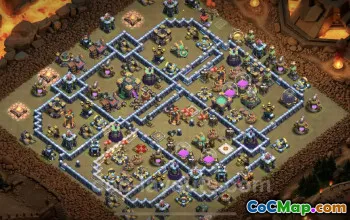 Best Anti 3 Stars TH14 War Base with Link - Clash of Clans #26141
