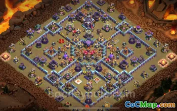 Best Anti 3 Stars TH15 War Base | Hybrid Defense Link #26159