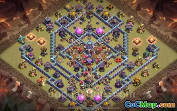 Best Anti 3 Stars TH15 War Base with Link - Clash of Clans #21855