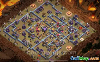 Best Anti 3 Stars TH15 War Base with Link - Clash of Clans #22018