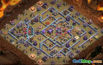 Best Anti 3 Stars TH15 War Base with Link - Clash of Clans #26189