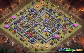 Best Anti 3 Stars TH15 War Base with Link - Clash of Clans #26733