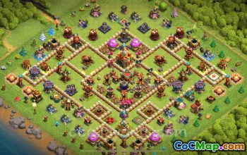 Best Anti 3 Stars TH16 Base for Clash of Clans 2025 #22225