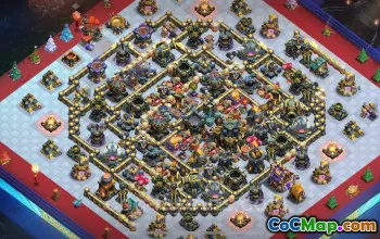 Best Anti 3 Stars TH17 Base with Link | Hybrid Clash of Clans 2025 #50569