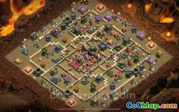 Best Anti 3 Stars TH17 War Base with Link 2025 - COC #26752