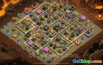 Best Anti 3 Stars TH17 War Base with Link 2025 - COC #26828