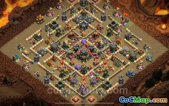Best Anti 3 Stars TH17 War Base with Link - Clash of Clans #26691
