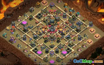 Best Anti 3 Stars TH17 War Base with Link - Clash of Clans #26793