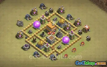 Best Anti 3 Stars TH5 War Base - Copy Link & Defend! #18276