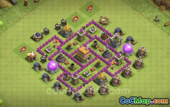 Best Anti 3 Stars TH6 Base - Clash of Clans Defense #23714