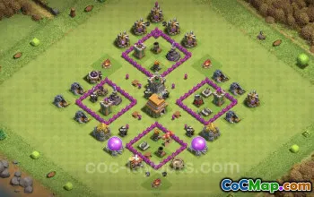 Best Anti 3 Stars TH6 Base - Clash of Clans Defense #23796