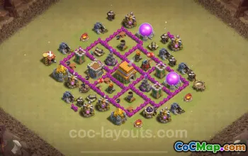 Best Anti 3 Stars TH6 War Base 2024 - Copy Link Here! #18390