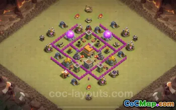 Best Anti 3 Stars TH6 War Base 2024 - Link & Copy #18348