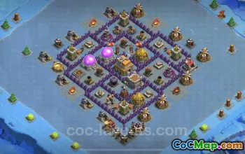 Best Anti 3 Stars TH7 Base - Clash of Clans Defense #24069