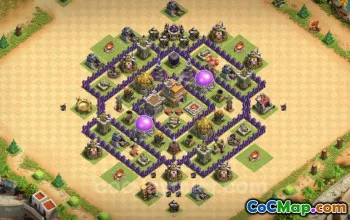 Best Anti 3 Stars TH7 Base - Clash of Clans Defense Link #23964