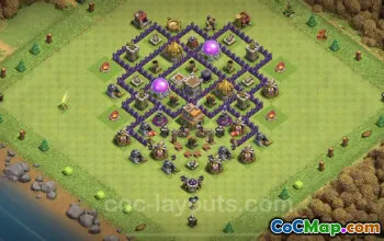 Best Anti 3 Stars TH7 Base + Link for Clash of Clans #24097