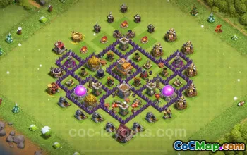 Best Anti 3 Stars TH7 Hybrid Base - Clash of Clans 2025 #25670