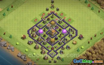 Best Anti 3 Stars TH7 Hybrid Base - Clash of Clans #23985