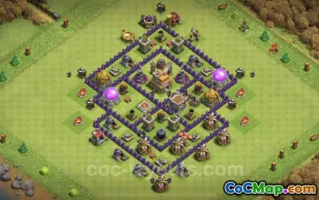 Best Anti 3 Stars TH7 Hybrid Base Link - Clash of Clans #18832