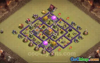 Pangkalan Perang TH7 Anti Bintang 3 Terbaik 2024 - Clash of Clans #18585