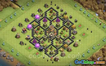 Best Anti 3 Stars TH8 Base 2023 - Clash of Clans دفاع #19101