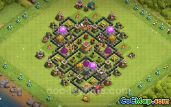 Best Anti 3 Stars TH8 Base 2024 - Clash of Clans Link #19189
