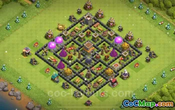 Best Anti 3 Stars TH8 Base Link - Hybrid Defense 2024 #18921