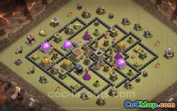 Best Anti 3 Stars TH8 War Base 2023 - Clash of Clans #19130