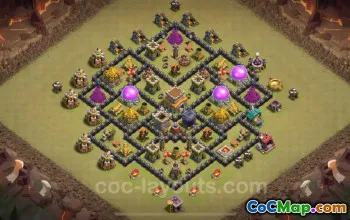 Best Anti 3 Stars TH8 War Base 2024 - Clash of Clans #18972