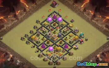 Best Anti 3 Stars TH8 War Base 2025 - Clash of Clans #25676