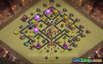 Best Anti 3 Stars TH8 War Base 2025 - Clash of Clans #26568