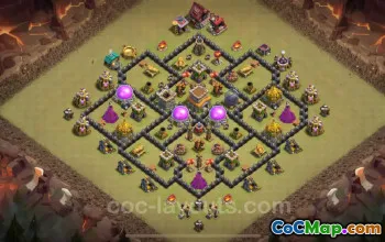 Best Anti 3 Stars TH8 War Base with Link - Clash of Clans 2024 #18970