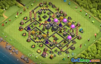 Best Anti 3 Stars TH9 Base - Hybrid Link 2024 #19365
