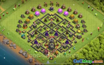 Best Anti 3 Stars TH9 Base Link 2024 - Clash of Clans #19326