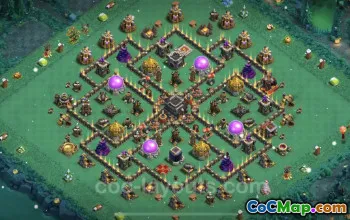 Best Anti 3 Stars TH9 Base with Link - Clash of Clans 2023 #19378