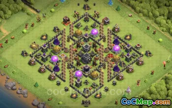 Best Anti 3 Stars TH9 Hybrid Base - Clash of Clans #24669