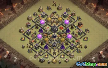 Best Anti 3 Stars TH9 War Base 2023 - Clash of Clans #19393